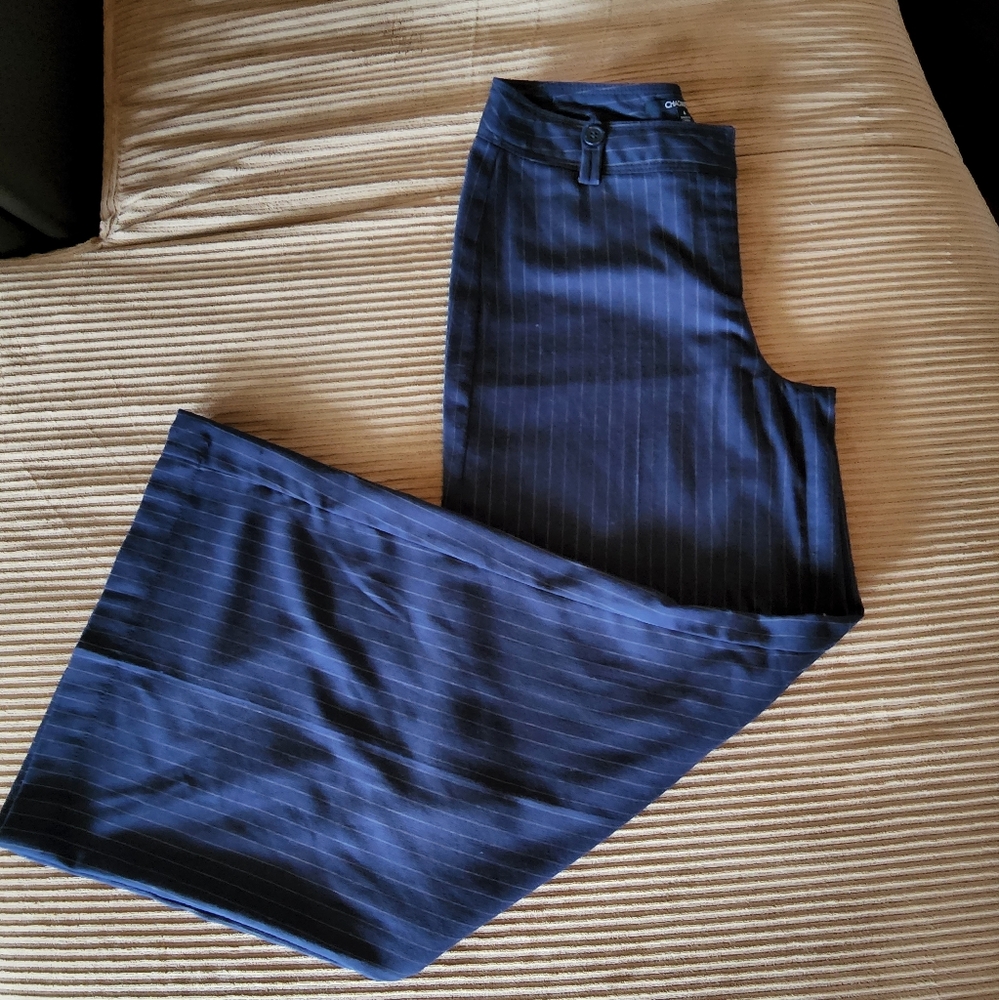 Chadwicks Wide Leg Pinstripe Trousers